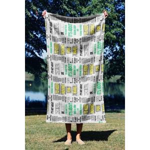 Prosop de plaja, Astacura, Keep Moving Faster 90, 90x150 cm, 70% poliester/30% poliamida, Multicolor imagine