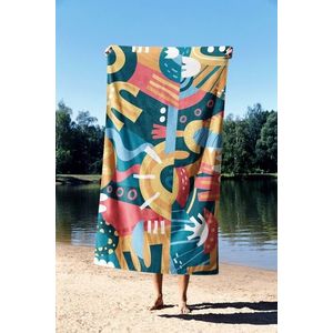 Prosop de plaja, Astacura, Move Like Matisse 90, 90x150 cm, 70% poliester/30% poliamida, Multicolor imagine