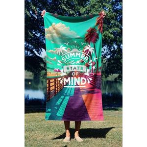 Prosop de plaja, Astacura, Summer is State of Mind 90, 90x150 cm, 70% poliester/30% poliamida, Multicolor imagine