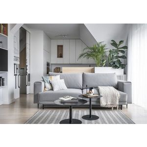 Canapea extensibila 4 locuri ELTAP, SO-DAL-04VE, Dalia, 248x84x95 cm, lemn/poliester, gri deschis imagine