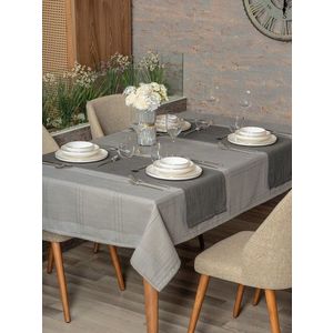 Set fete de masa 2 piese, Jasmine 160 - Grey, Cotton Box, Poliester imagine