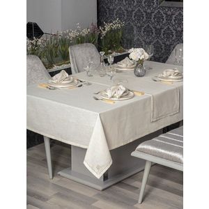 Set fete de masa 8 piese, Pera - Ecru, Cotton Box, 90% POLIESTER/10% BUMBAC imagine