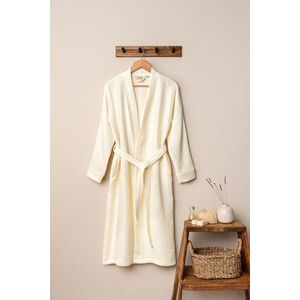Halat de baie unisex, DC Home, Kimono, Bumbac, Ecru imagine