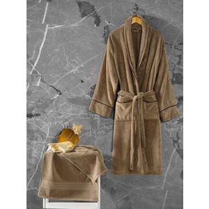 Set halate de baie, Cotton Box, Exclusive, Bumbac , Bej imagine