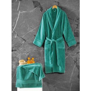 Set halate de baie, Cotton Box, Exclusive, Bumbac , Verde imagine