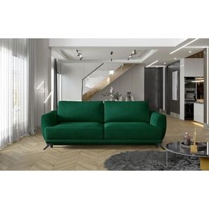 Canapea extensibila 3 locuri ELTAP, Meg09, Megis, 242x95x90 cm, lemn/poliester, verde imagine