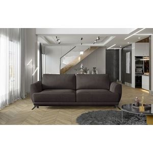 Canapea extensibila 3 locuri ELTAP, Meg14, Megis, 242x95x90 cm, lemn/poliester, maro inchis imagine