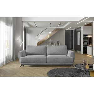 Canapea extensibila 3 locuri ELTAP, Meg19, Megis, 242x95x90 cm, lemn/poliester, gri deschis imagine