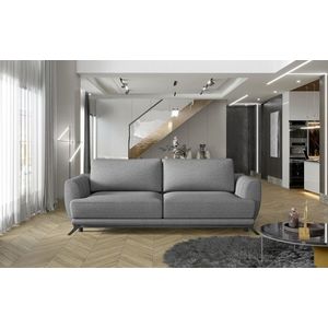 Canapea extensibila 3 locuri ELTAP, Meg22, Megis, 242x95x90 cm, lemn/poliester, gri deschis imagine