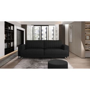 Canapea extensibila 4 locuri ELTAP, SO-ELI-10VER, Elise, 250x95x90 cm, lemn/poliester, negru imagine