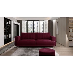 Canapea extensibila 4 locuri ELTAP, SO-ELI-25VE, Elise, 250x95x90 cm, lemn/poliester, rosu imagine