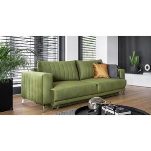 Canapea extensibila 4 locuri ELTAP, SO-ELI-33LO, Elise, 250x95x90 cm, lemn/poliester, verde olive imagine