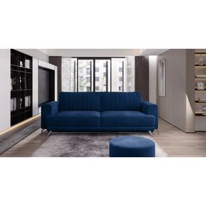 Canapea extensibila 4 locuri ELTAP, SO-ELI-40LU, Elise, 250x95x90 cm, lemn/poliester, albastru inchis imagine