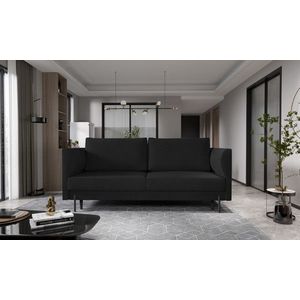 Canapea extensibila 4 locuri ELTAP, SO-REV-10VER, Revi, 215x98x92 cm, lemn/poliester, negru imagine
