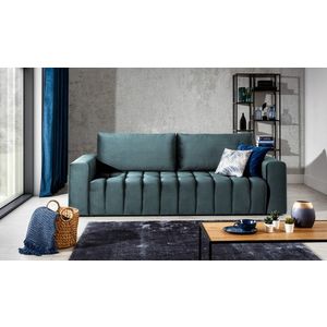 Canapea extensibila 3 locuri ELTAP, Laz38, Lazaro, 247x97x92 cm, lemn/poliester, verde inchis imagine
