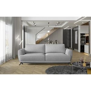 Canapea extensibila 3 locuri ELTAP, Meg04, Megis, 242x95x90 cm, lemn/poliester, gri deschis imagine