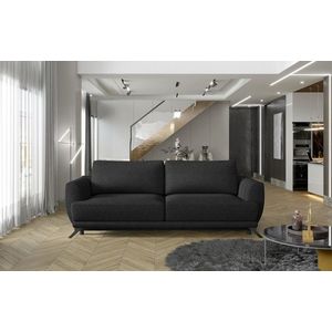 Canapea extensibila 3 locuri ELTAP, Meg06, Megis, 242x95x90 cm, lemn/poliester, negru imagine