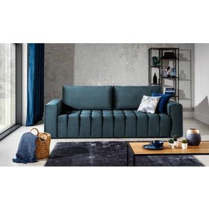Canapea extensibila 3 locuri ELTAP, Laz05, Lazaro, 247x97x92 cm, lemn/poliester, albastru imagine