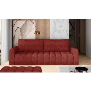 Canapea extensibila 3 locuri ELTAP, Laz10, Lazaro, 247x97x92 cm, lemn/poliester, rosu imagine