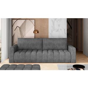 Canapea extensibila 3 locuri ELTAP, Laz11, Lazaro, 247x97x92 cm, lemn/poliester, gri imagine