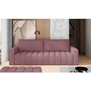 Canapea extensibila 3 locuri ELTAP, Laz13, Lazaro, 247x97x92 cm, lemn/poliester, roz inchis imagine