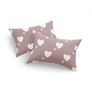 Set 2 fete de perna, Herz - Dusty Rose, Eponj Home, 65% bumbac/35% poliester imagine