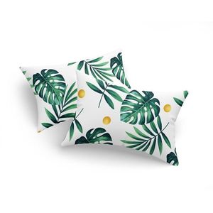 Set 2 fete de perna, Monstera - Green, Eponj Home, 65% bumbac/35% poliester imagine