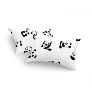 Set 2 fete de perna, Panda - White, Eponj Home, 65% bumbac/35% poliester imagine