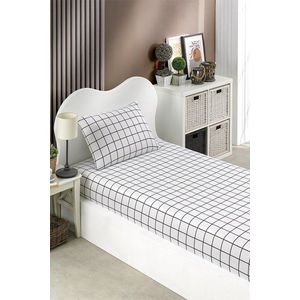 Set de pat pentru o persoana (cearceaf cu elastic si perna) 2 piese, Artus - Black, Eponj Home, 65% bumbac/35% poliester imagine