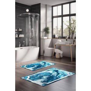 Set covorase de baie, Cartwright, CT-5030, Poliester, Multicolor imagine