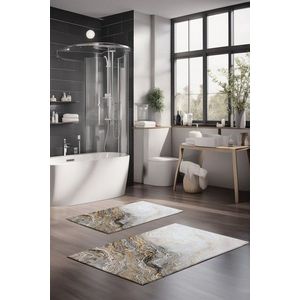 Set covorase de baie, Cartwright, CT-5035, Poliester, Multicolor imagine