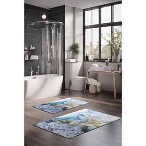 Set covorase de baie, Cartwright, CT-5063, Poliester, Multicolor imagine