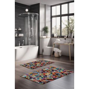 Set covorase de baie, Cartwright, CT-5081, Poliester, Multicolor imagine