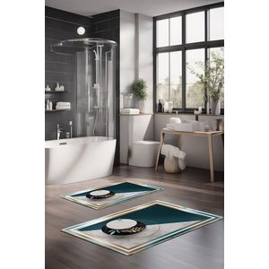 Set covorase de baie, Cartwright, CT-5095, Poliester, Multicolor imagine