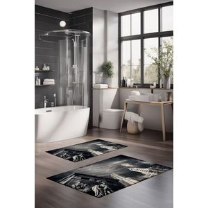 Set covorase de baie, Cartwright, CT-5105, Poliester, Multicolor imagine