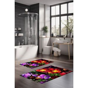 Set covorase de baie, Cartwright, CT-5109, Poliester, Multicolor imagine