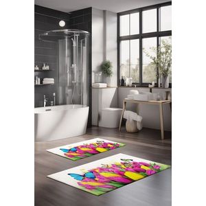 Set covorase de baie, Cartwright, CT-5110, Poliester, Multicolor imagine
