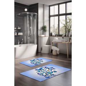 Set covorase de baie, Cartwright, CT-5113, Poliester, Multicolor imagine