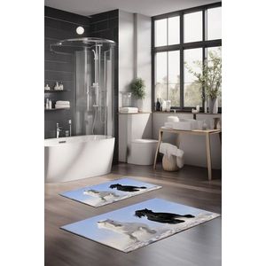 Set covorase de baie, Cartwright, CT-5119, Poliester, Multicolor imagine