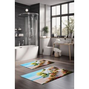 Set covorase de baie, Cartwright, CT-5138, Poliester, Multicolor imagine