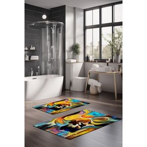 Set covorase de baie, Cartwright, CT-5140, Poliester, Multicolor imagine