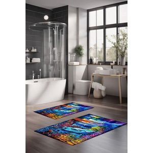 Set covorase de baie, Cartwright, CT-5141, Poliester, Multicolor imagine