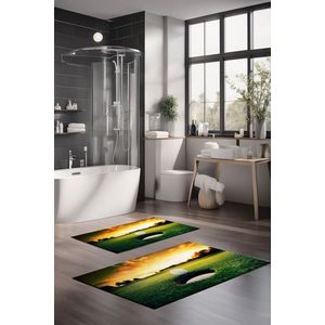 Set covorase de baie, Cartwright, CT-5147, Poliester, Multicolor imagine