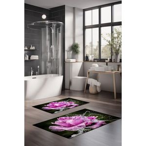 Set covorase de baie, Cartwright, CT-5149, Poliester, Multicolor imagine