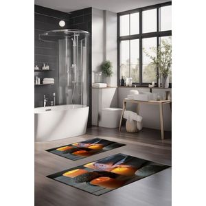Set covorase de baie, Cartwright, CT-5187, Poliester, Multicolor imagine
