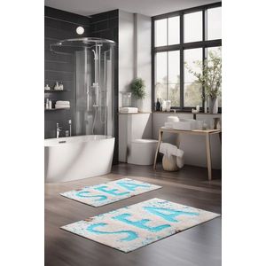 Set covorase de baie, Cartwright, CT-5191, Poliester, Multicolor imagine