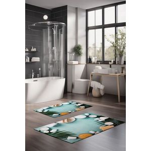 Set covorase de baie, Cartwright, CT-5193, Poliester, Multicolor imagine