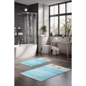 Set covorase de baie, Cartwright, CT-5215, Poliester, Multicolor imagine
