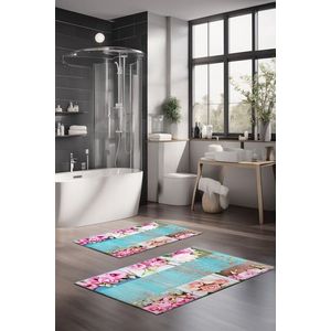 Set covorase de baie, Cartwright, CT-5218, Poliester, Multicolor imagine