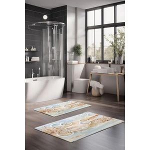 Set covorase de baie, Cartwright, CT-5229, Poliester, Multicolor imagine